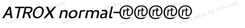 ATROX normal字体转换